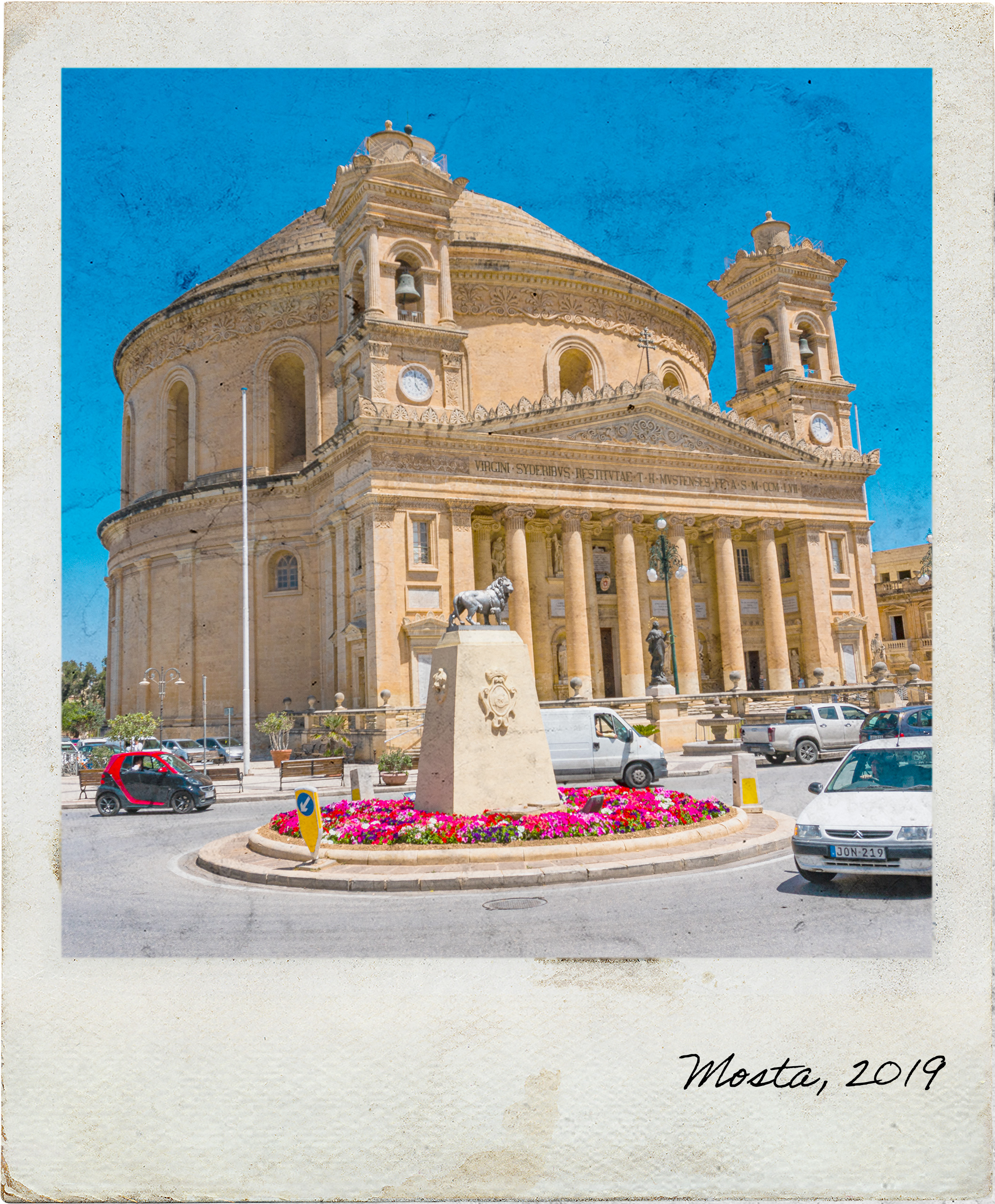 Frontal view of the Rotunda of Mosta
